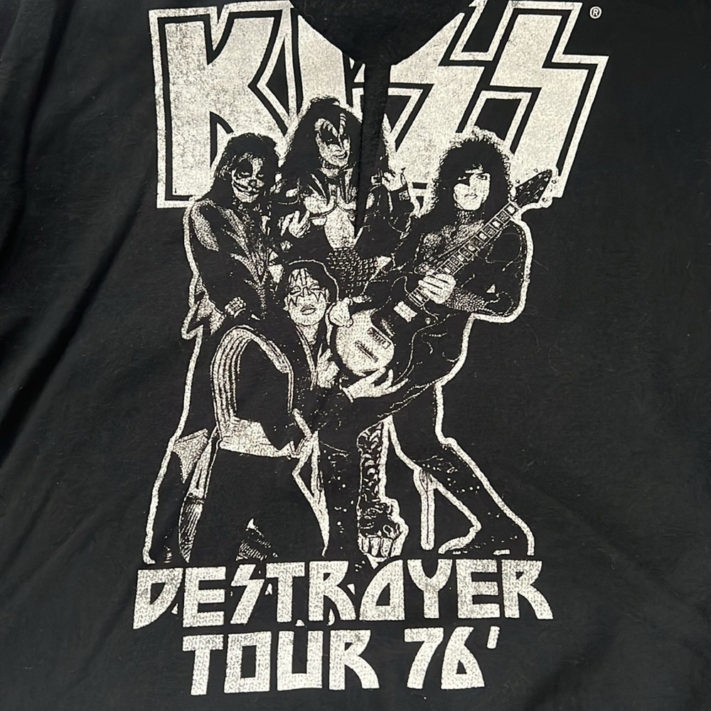 Kiss Graphic Tour Sweatshirt Black/White Size Small